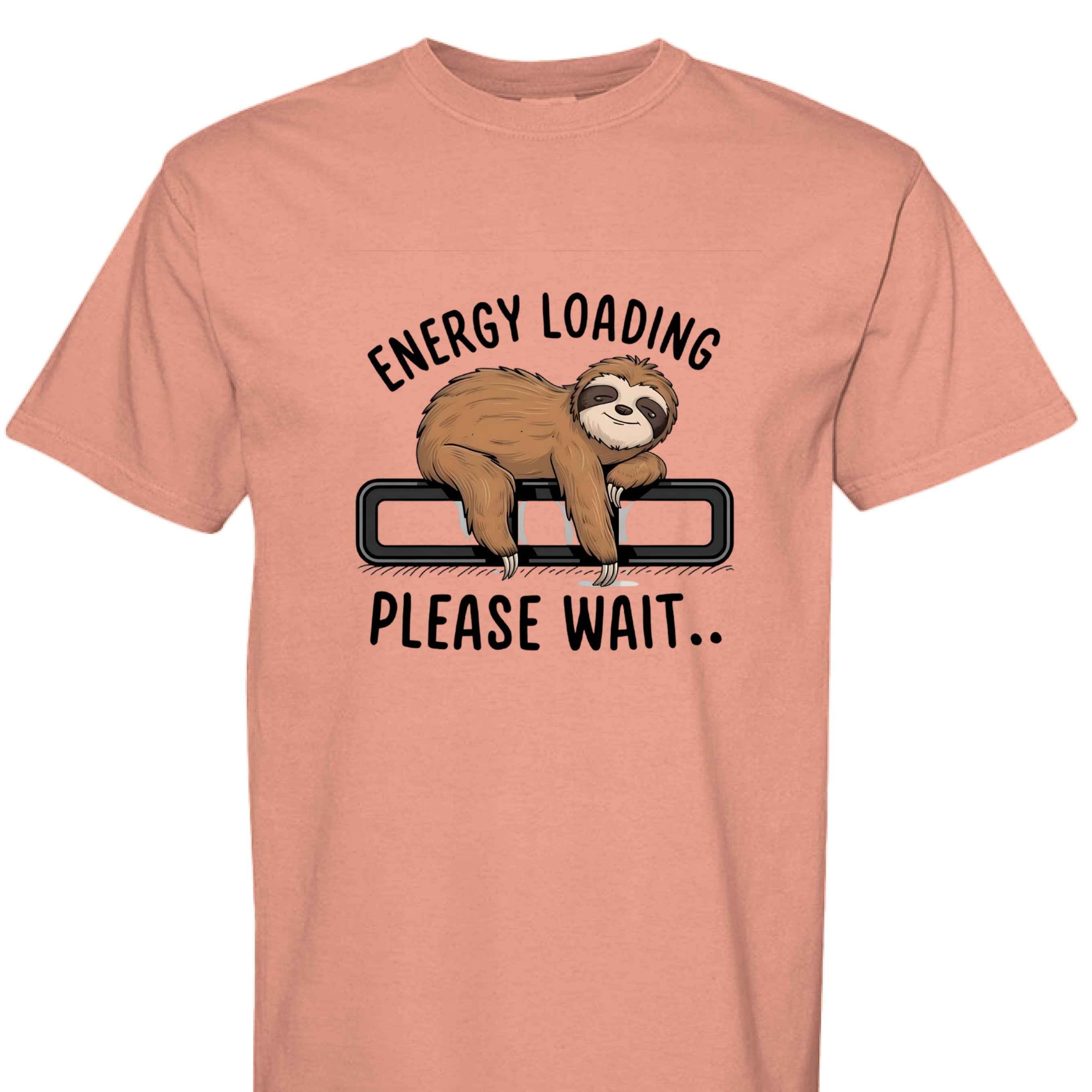 Comfort Colors T-Shirt - Energy Loading Sloth Tee
