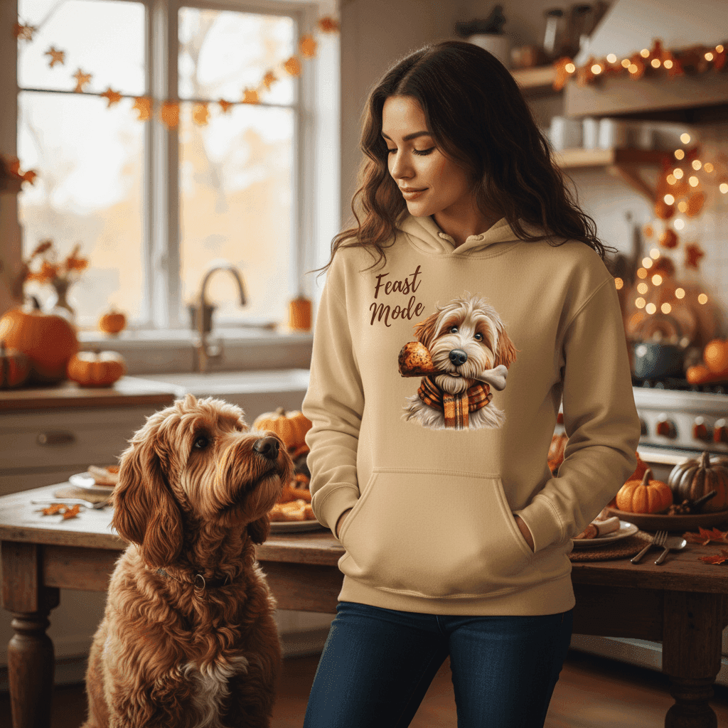 Goldendoodle Turkey Hoodie - Thanksgiving Dog Lover Sweatshirt
