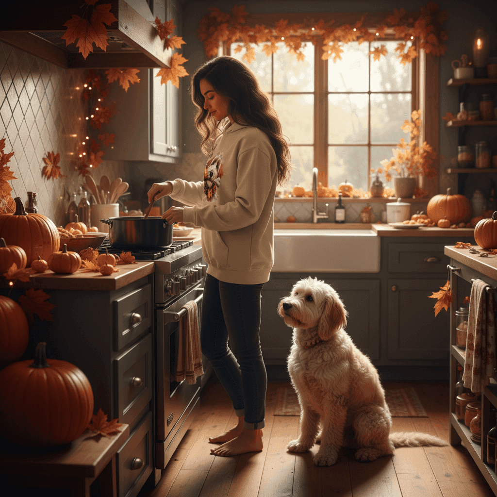 Goldendoodle Turkey Hoodie - Thanksgiving Dog Lover Sweatshirt
