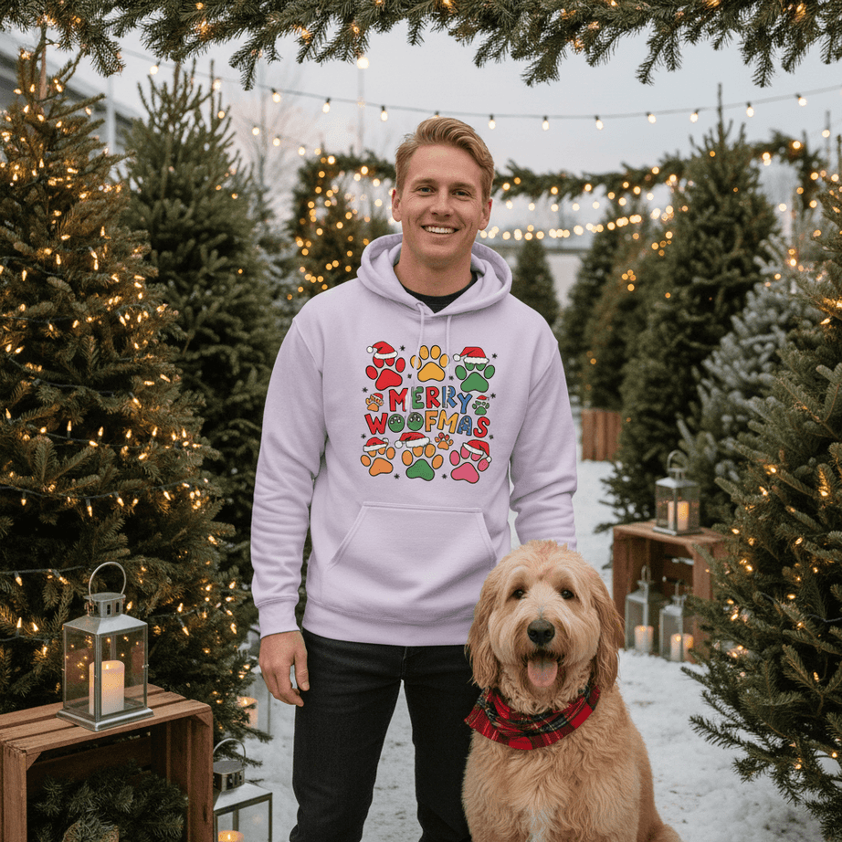Woofmas Hoodie - Funny Christmas Dog Lover Sweatshirt