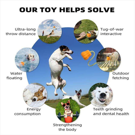 Indestructible Dog Rope Toy - Heavy Duty Fetch & Tug Toy for Aggressive Chewers