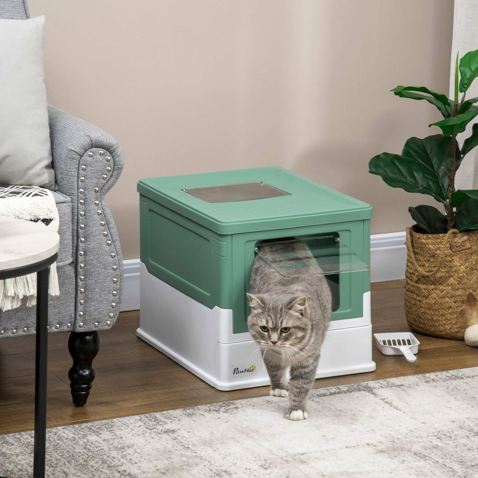 Wefulfil fully enclosed cat litter box - Odor Control