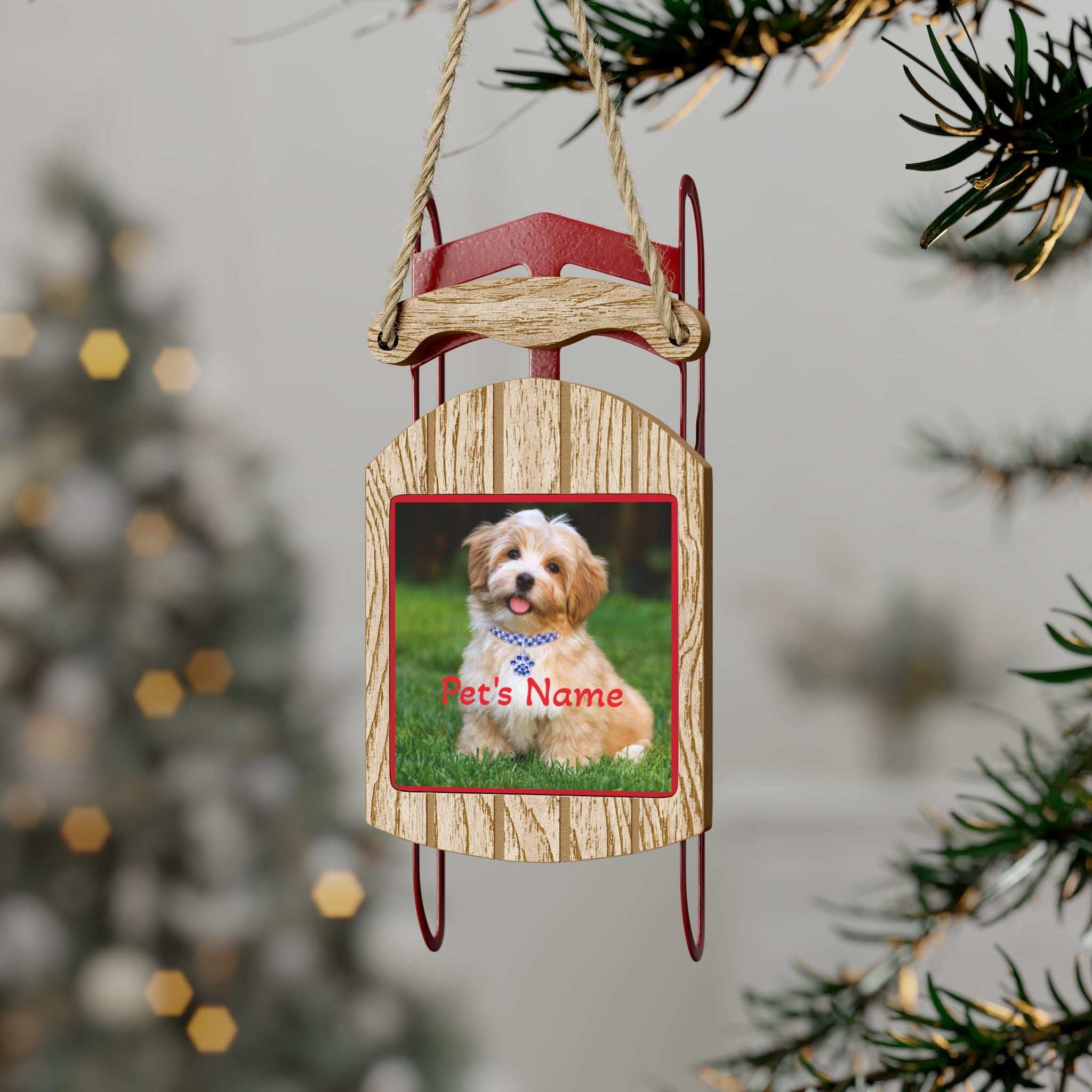 Personalized Pet Sled Ornaments - Custom Holiday Decor