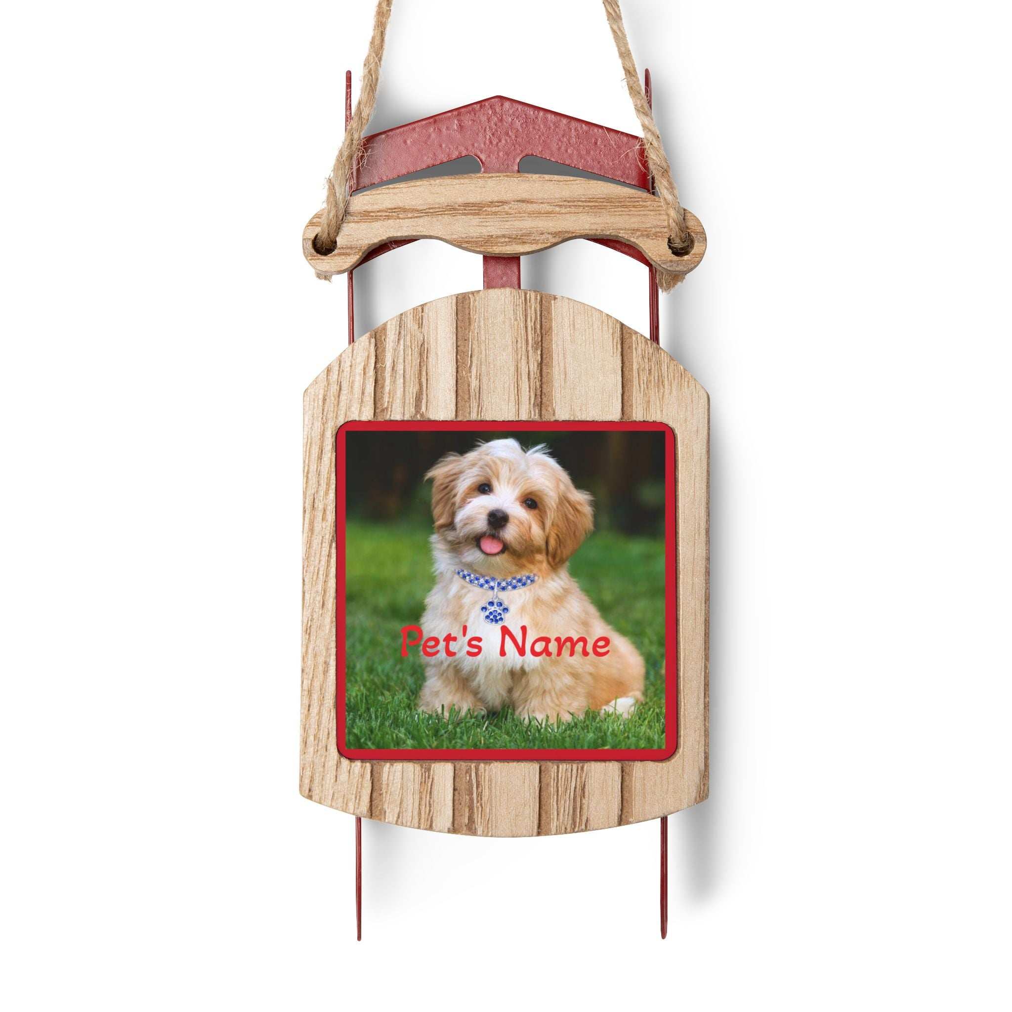 Personalized Pet Sled Ornaments - Custom Holiday Decor