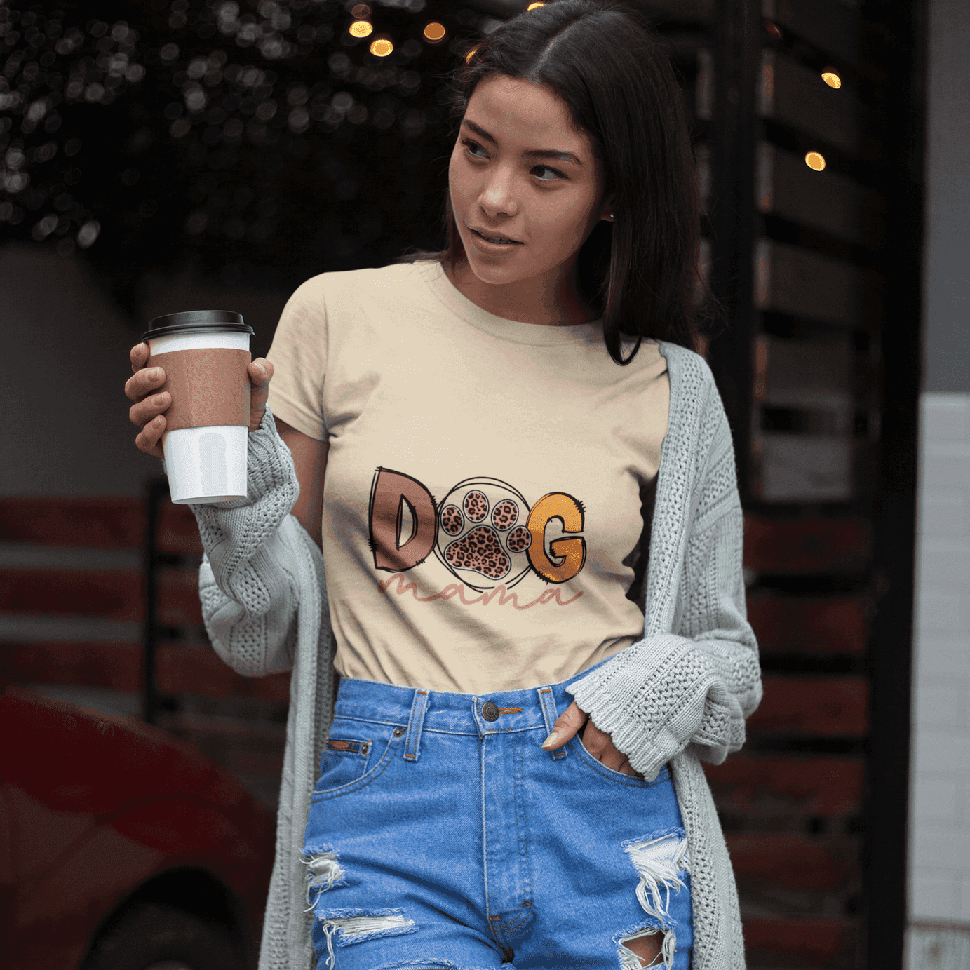 Dog Mama Tee - Women's Favorite Cute Dog Mom Shirt