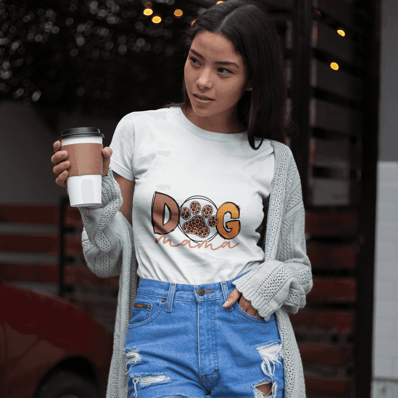 Dog Mama Tee - Women's Favorite Cute Dog Mom Shirt