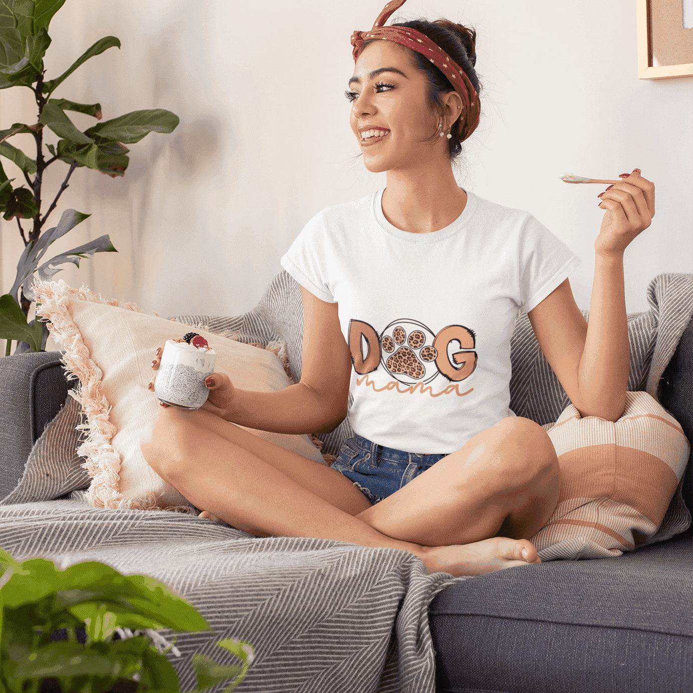 Dog Mama Tee - Women's Favorite Cute Dog Mom Shirt