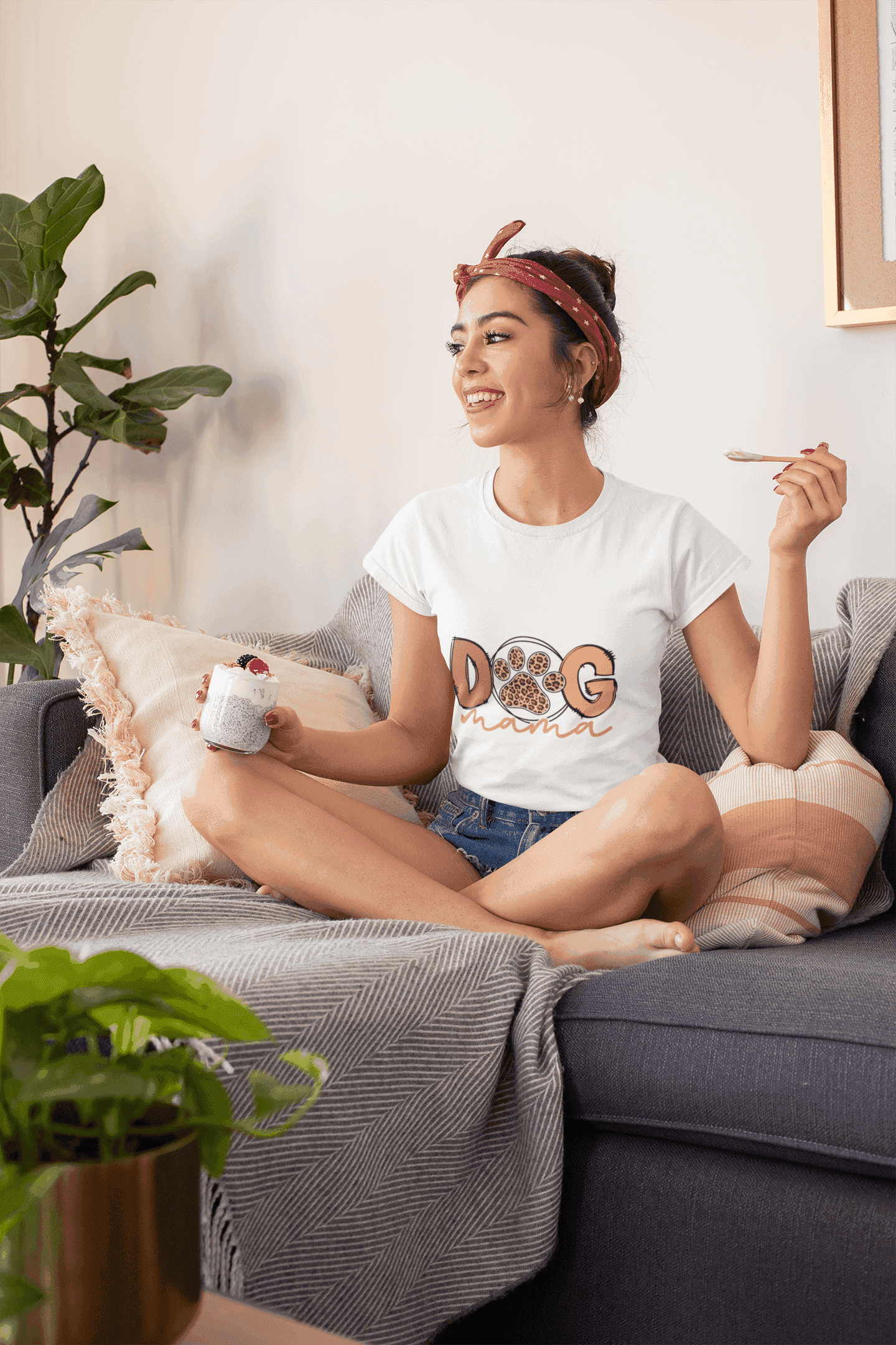 Dog Mama Tee - Women's Favorite Cute Dog Mom Shirt