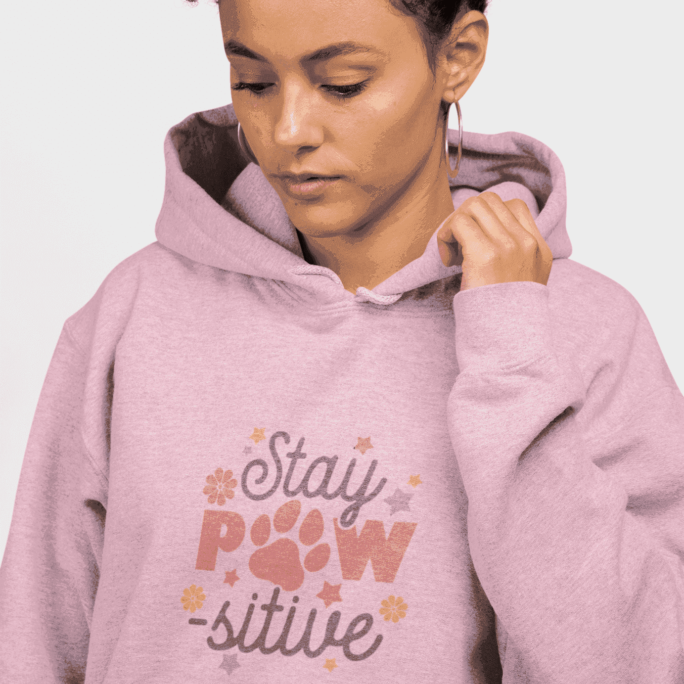Stay Pawsitive Unisex Hoodie - Pet Themed Inspirational Hoodie