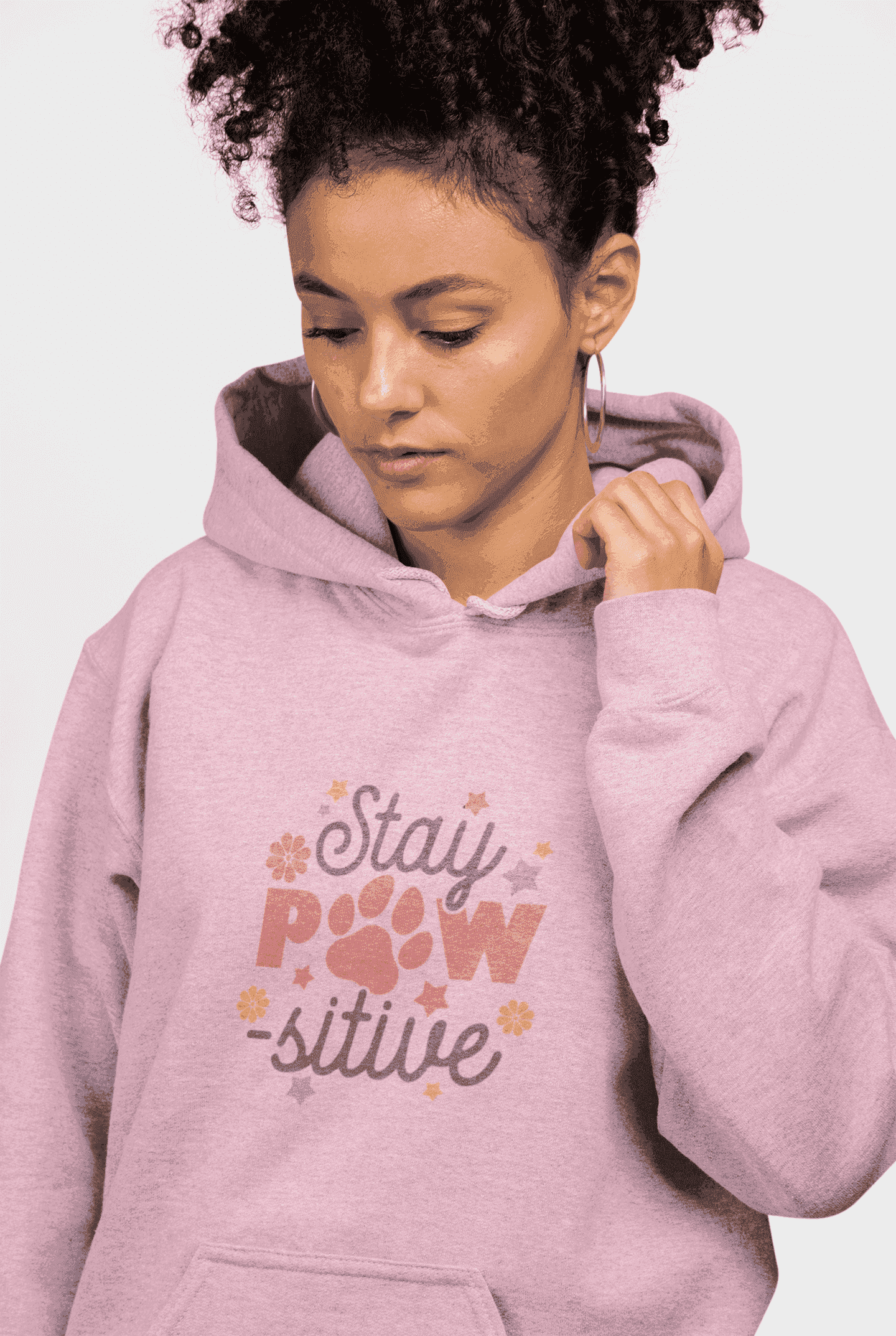 Stay Pawsitive Unisex Hoodie - Pet Themed Inspirational Hoodie