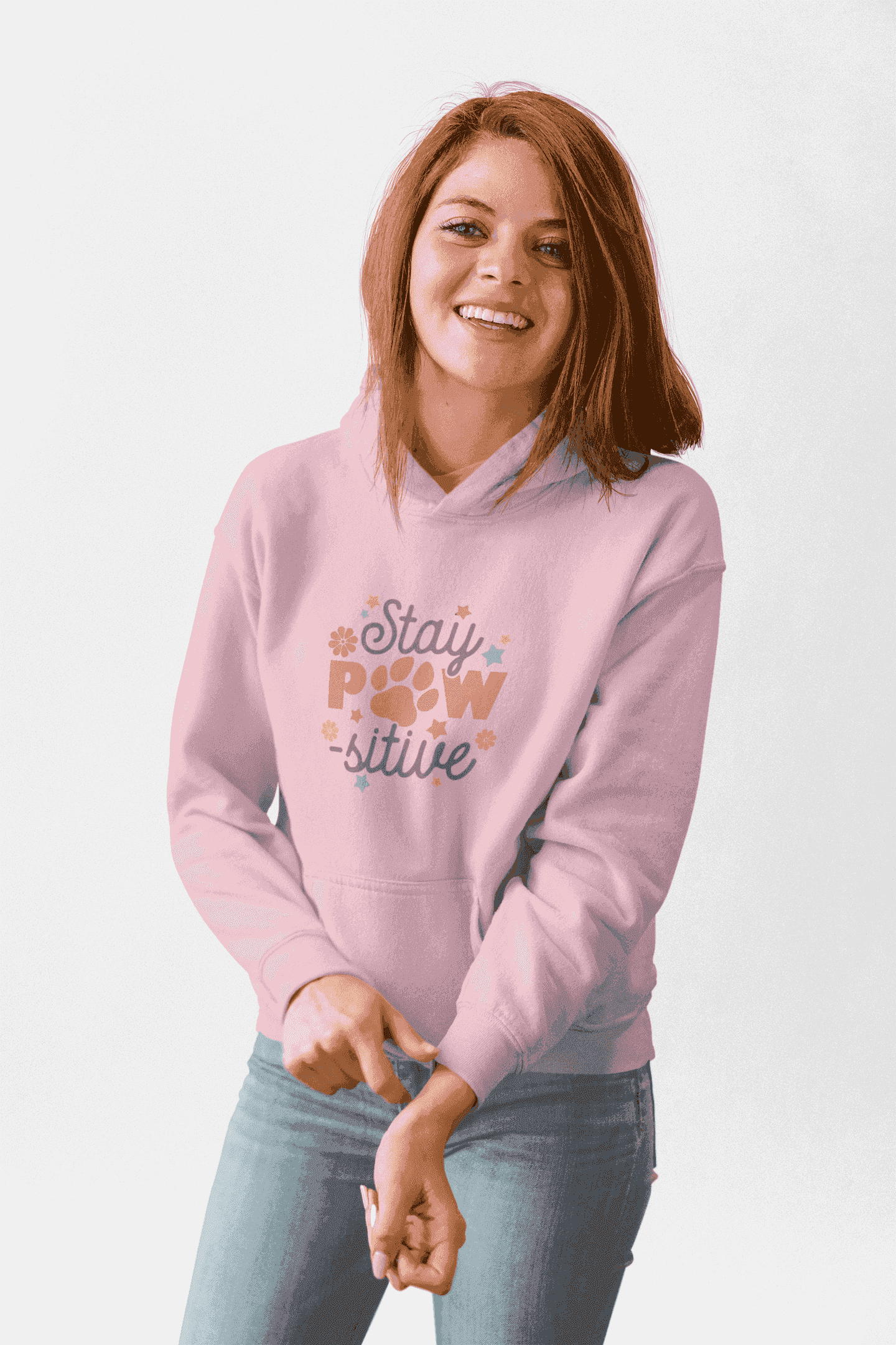 Stay Pawsitive Unisex Hoodie - Pet Themed Inspirational Hoodie