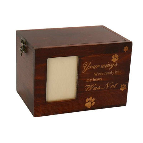 Solid Wood Pet Leash Photo Frame Cinerary Casket