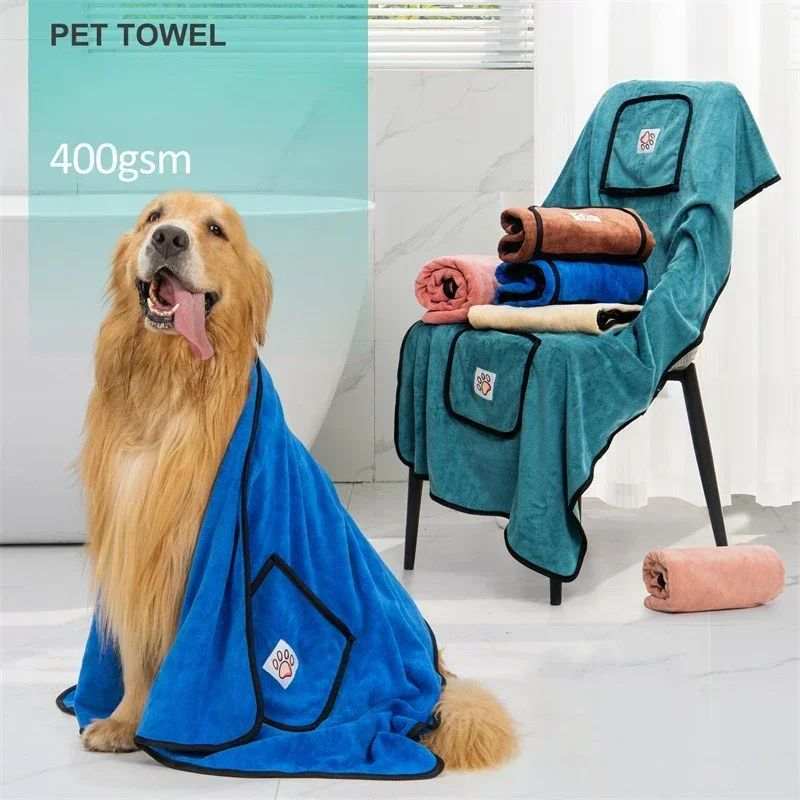 Pet Towel Dog Bathrobe Water Absorbent And Quick Drying Cleaning
