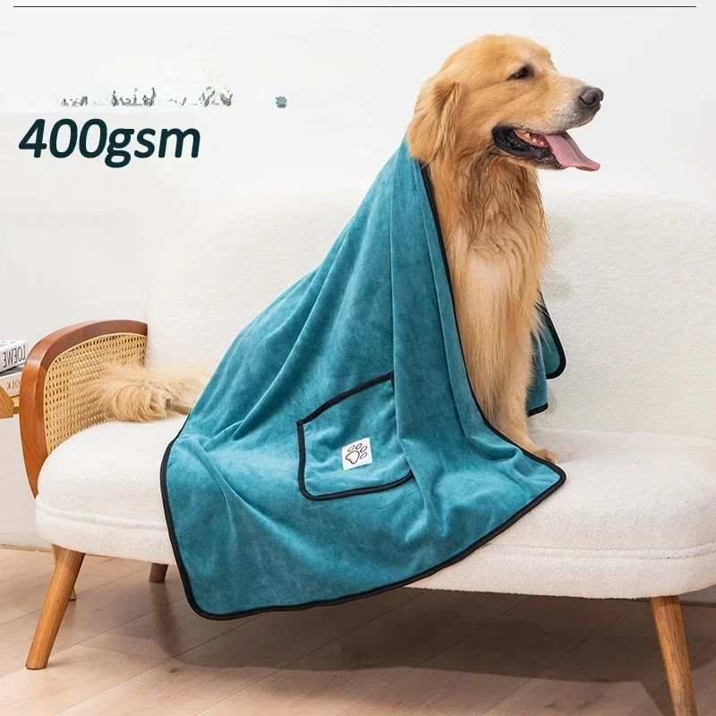Pet Towel Dog Bathrobe Water Absorbent And Quick Drying Cleaning