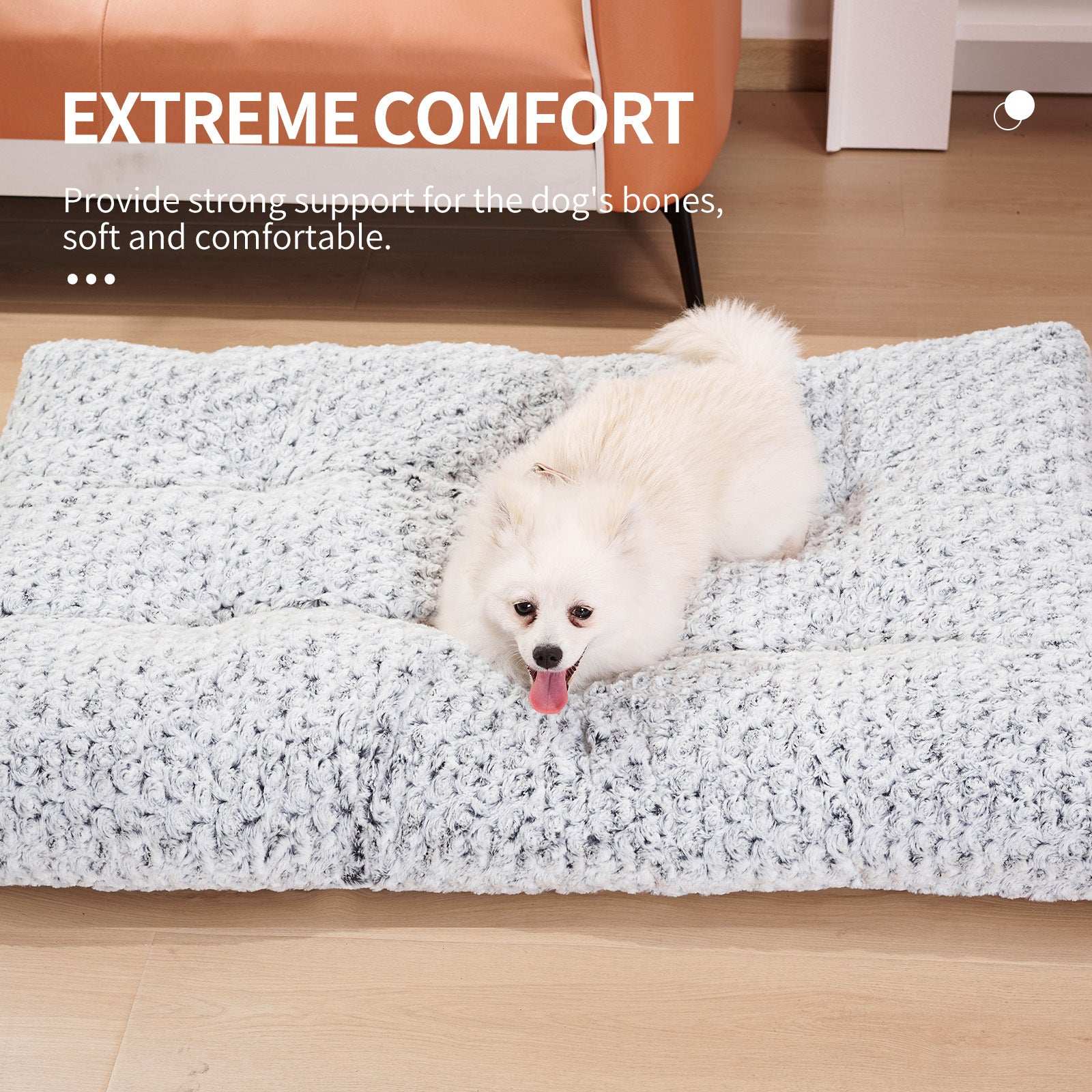 Dog Crate Bed Pad - Rose Velvet Circle