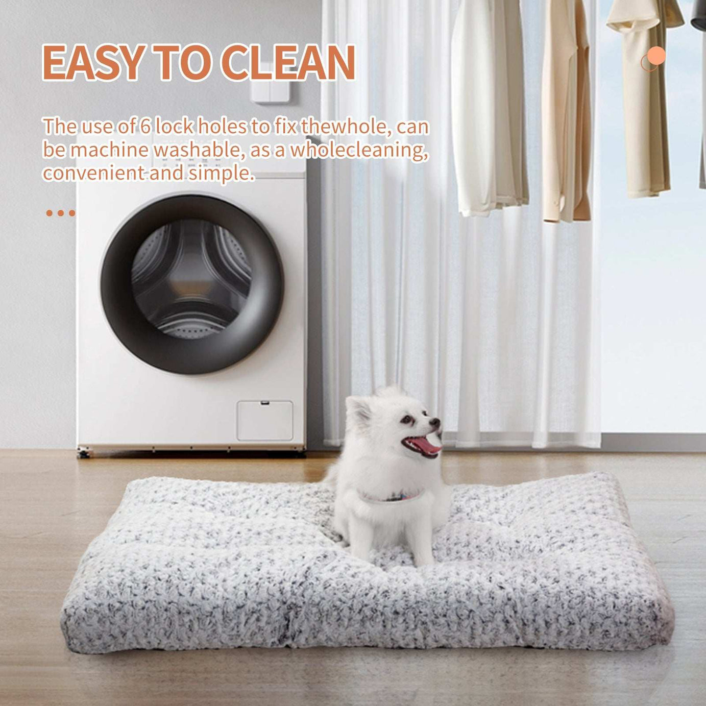 Dog Crate Bed Pad - Rose Velvet Circle