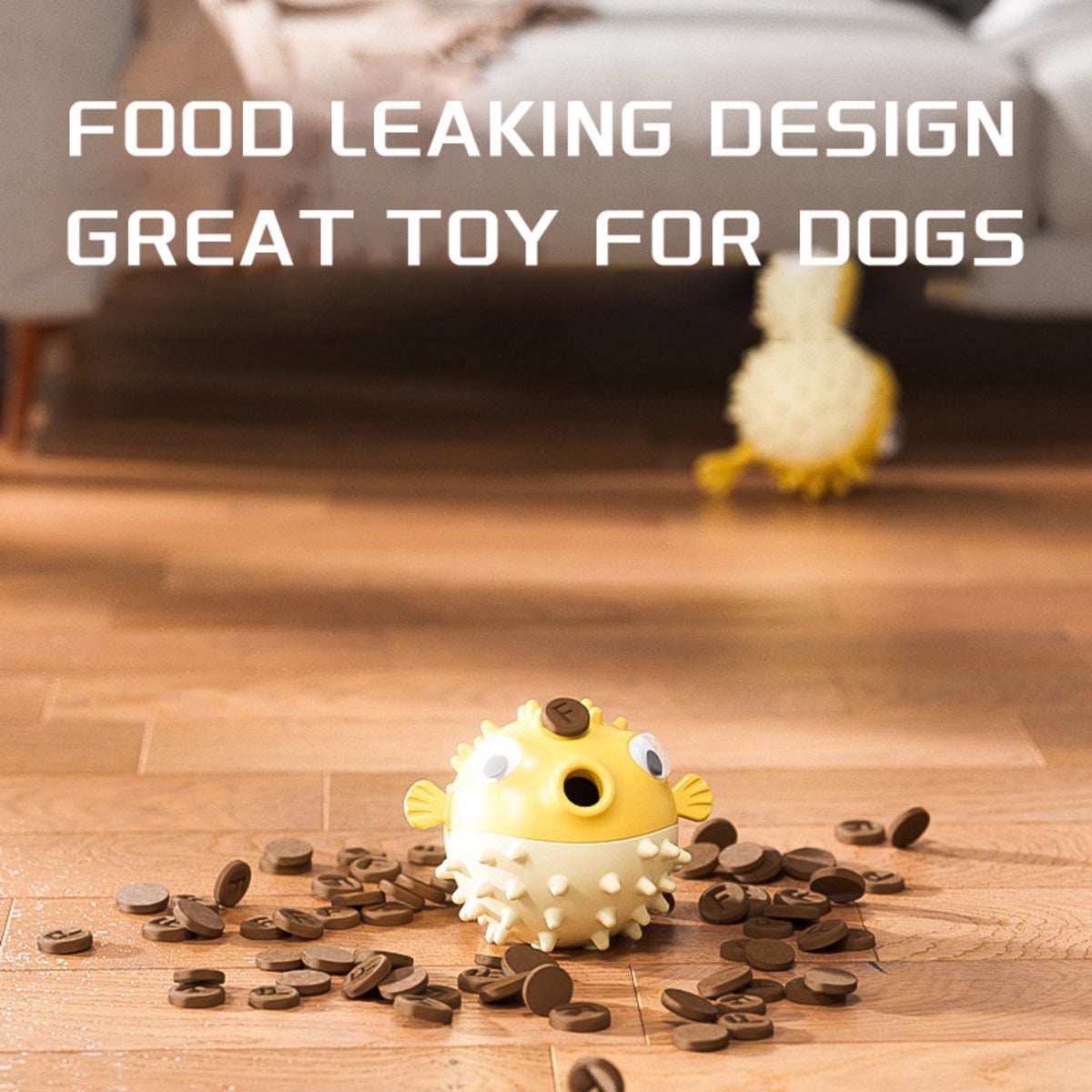 Fish-Shaped Dog Chew Toy - Squeaky Dental Toy for Aggressive Chewers All Sizes