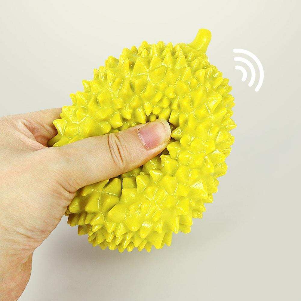 Durian-Shaped Dog Chew Toy - Bite-Resistant Dental Ball for Teeth Cleaning