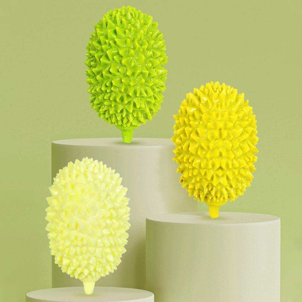 Durian-Shaped Dog Chew Toy - Bite-Resistant Dental Ball for Teeth Cleaning