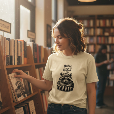 Funny T-Shirt - Overthinking Racoon Comfort Colors Tee