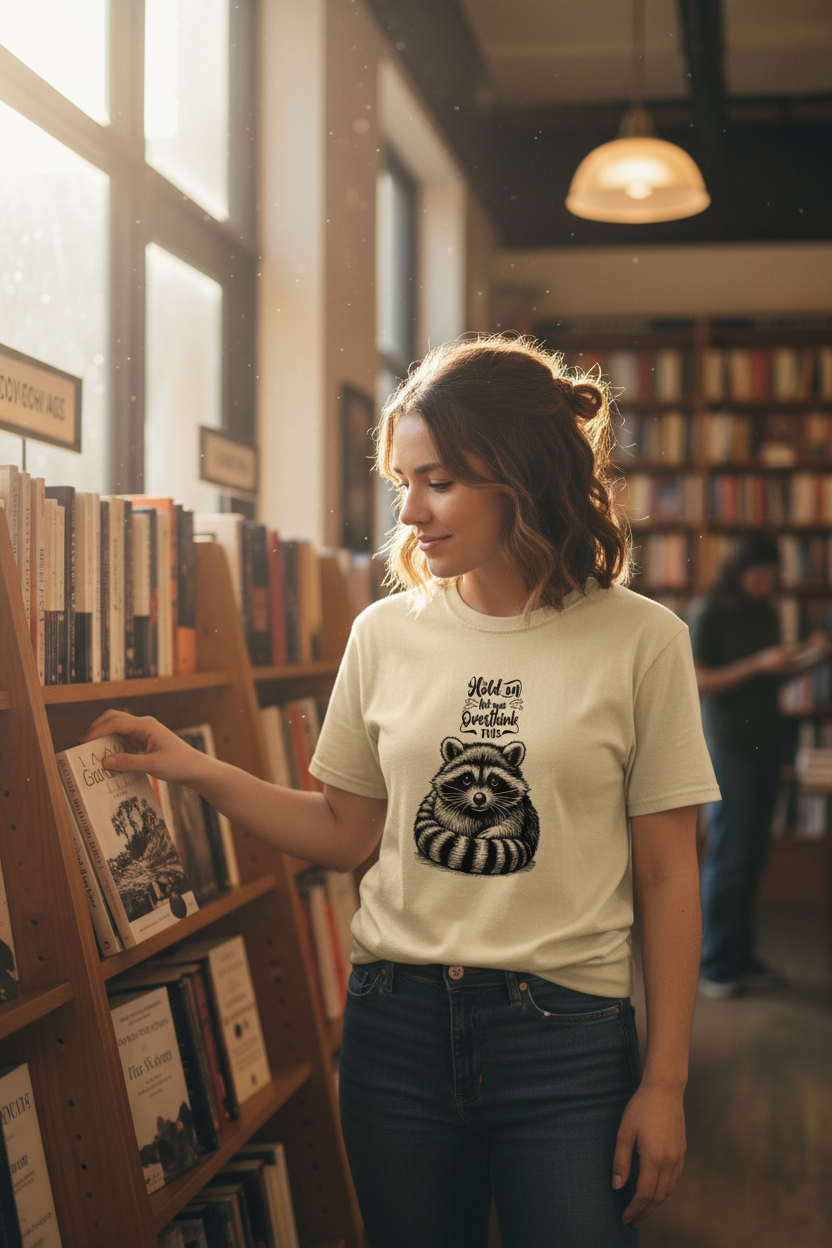 Funny T-Shirt - Overthinking Racoon Comfort Colors Tee