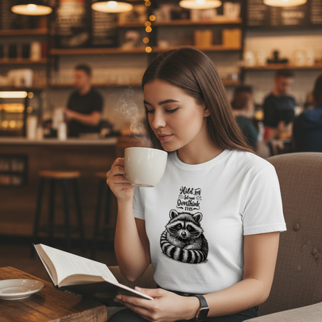 Funny T-Shirt - Overthinking Racoon Comfort Colors Tee