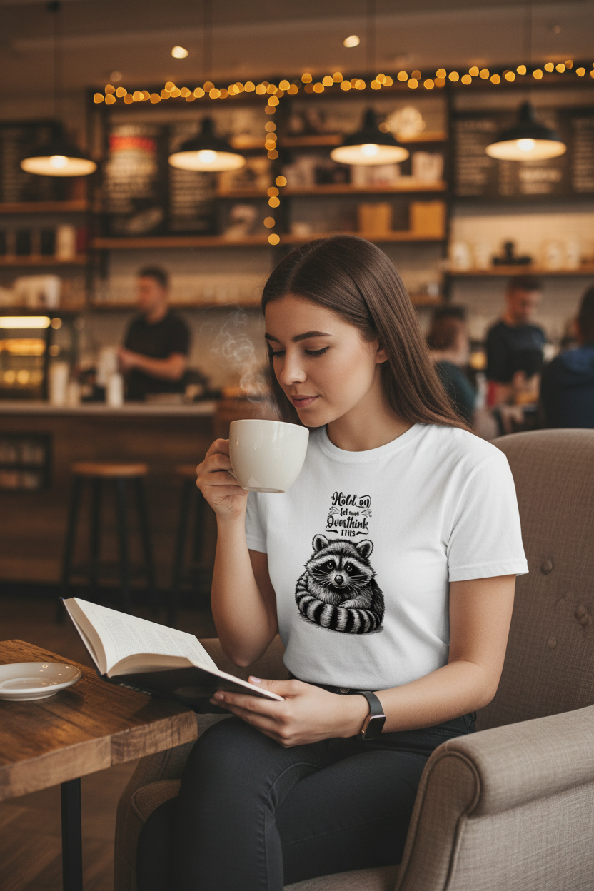 Funny T-Shirt - Overthinking Racoon Comfort Colors Tee