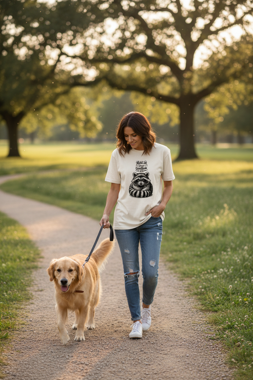 Funny T-Shirt - Overthinking Racoon Comfort Colors Tee