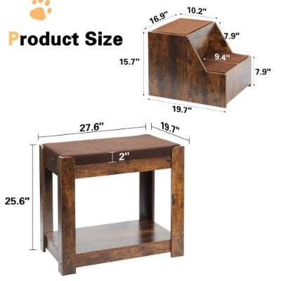 Pet Bunk Bed - Multi-Level with Steps