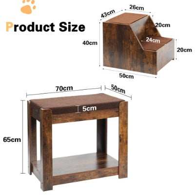 Pet Bunk Bed - Multi-Level with Steps