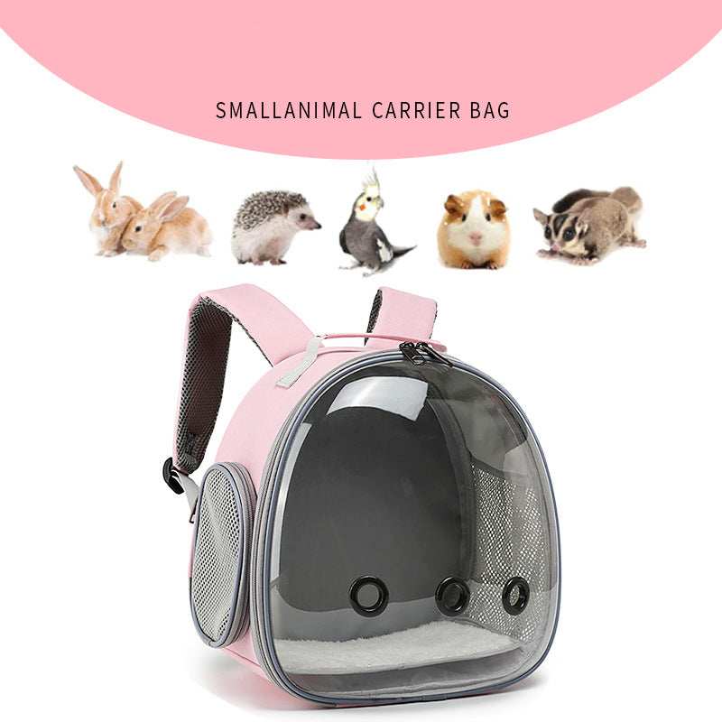 Small Animal Transparent Pet Carrier Backpack
