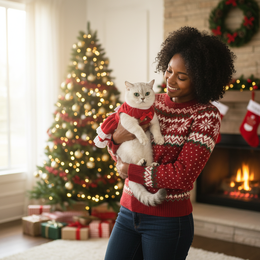 Bow Princess Dress - Pet Christmas Holiday Outfit