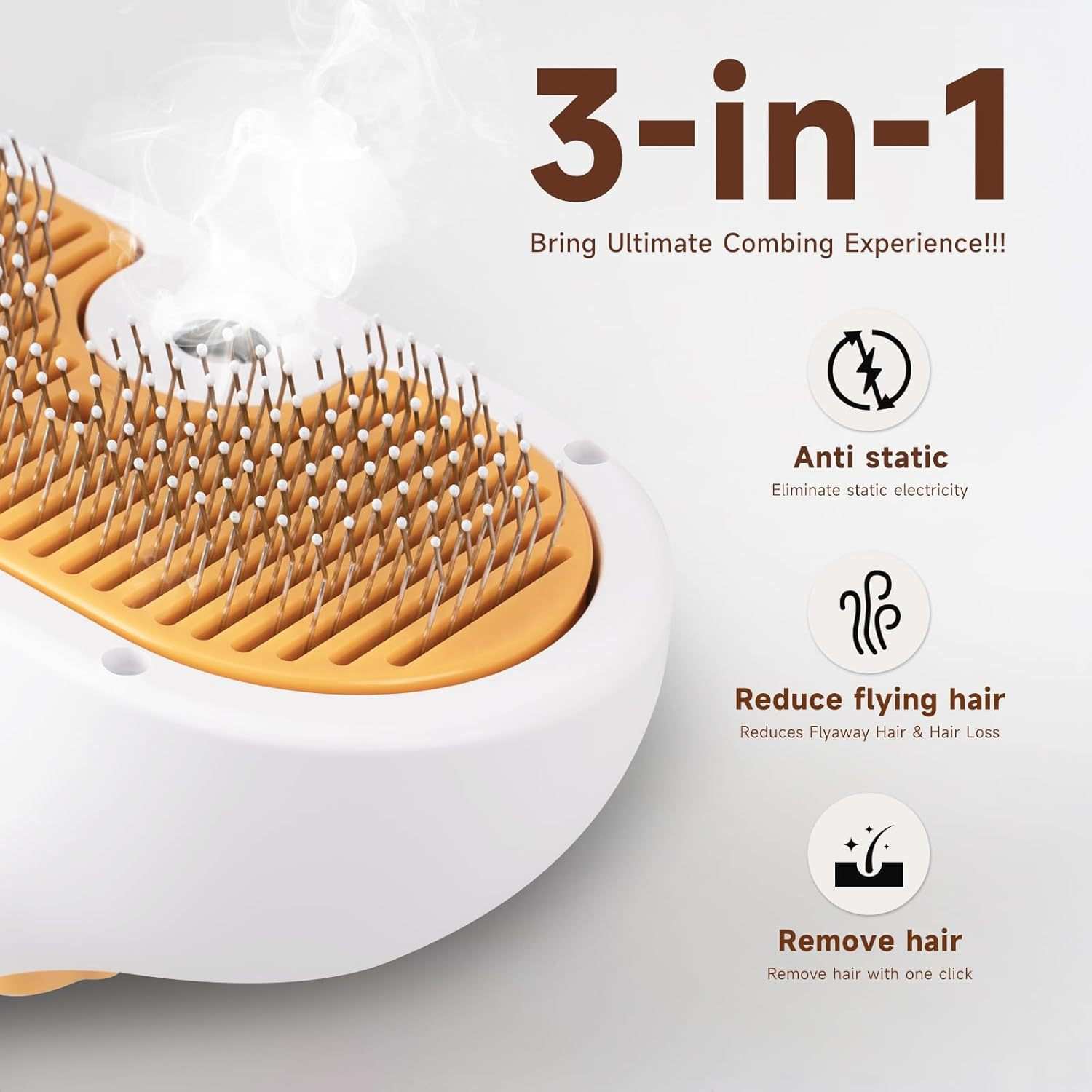 Pet Grooming Comb with Mousse and USB Charger