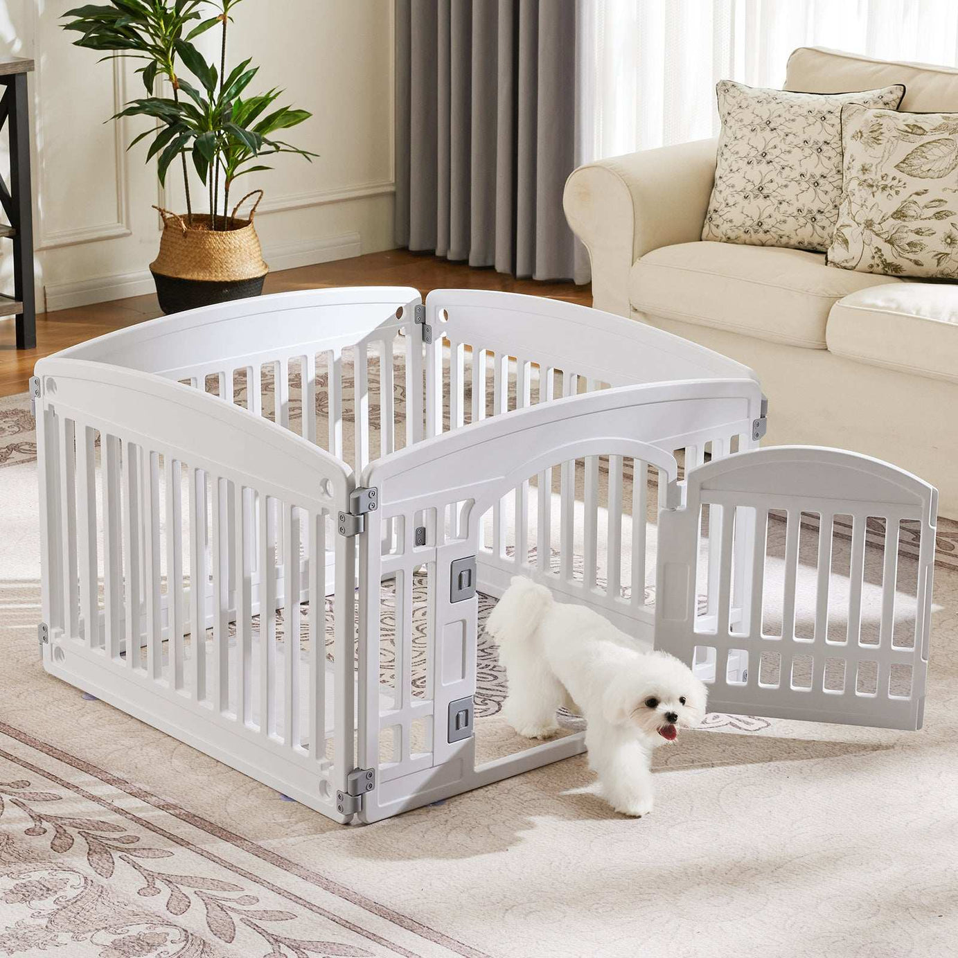 Safe & Reliable Dog Play Fence - Portable Pet Exercise Pen