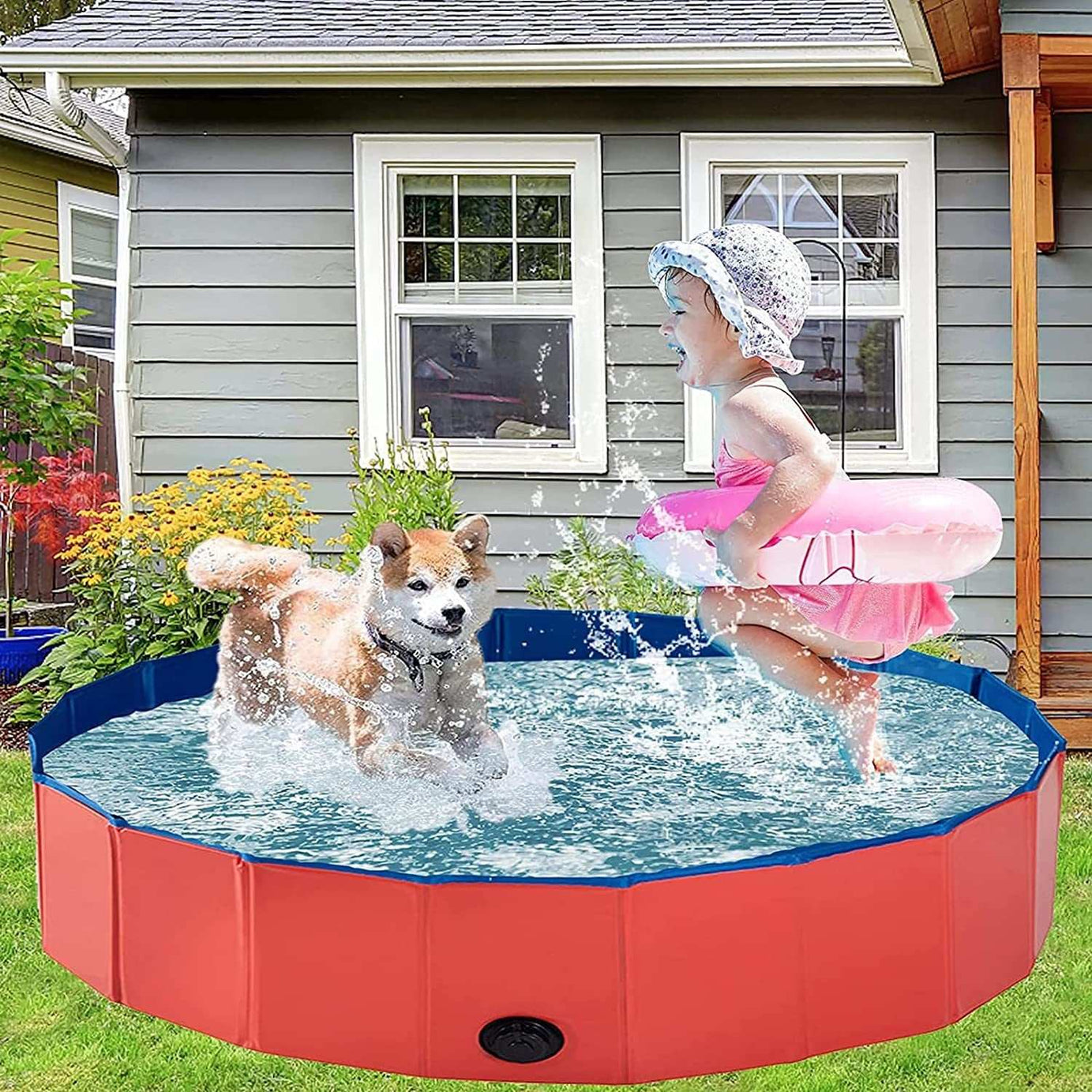 Portable Collapsible Pet Outdoor Swimming Pool