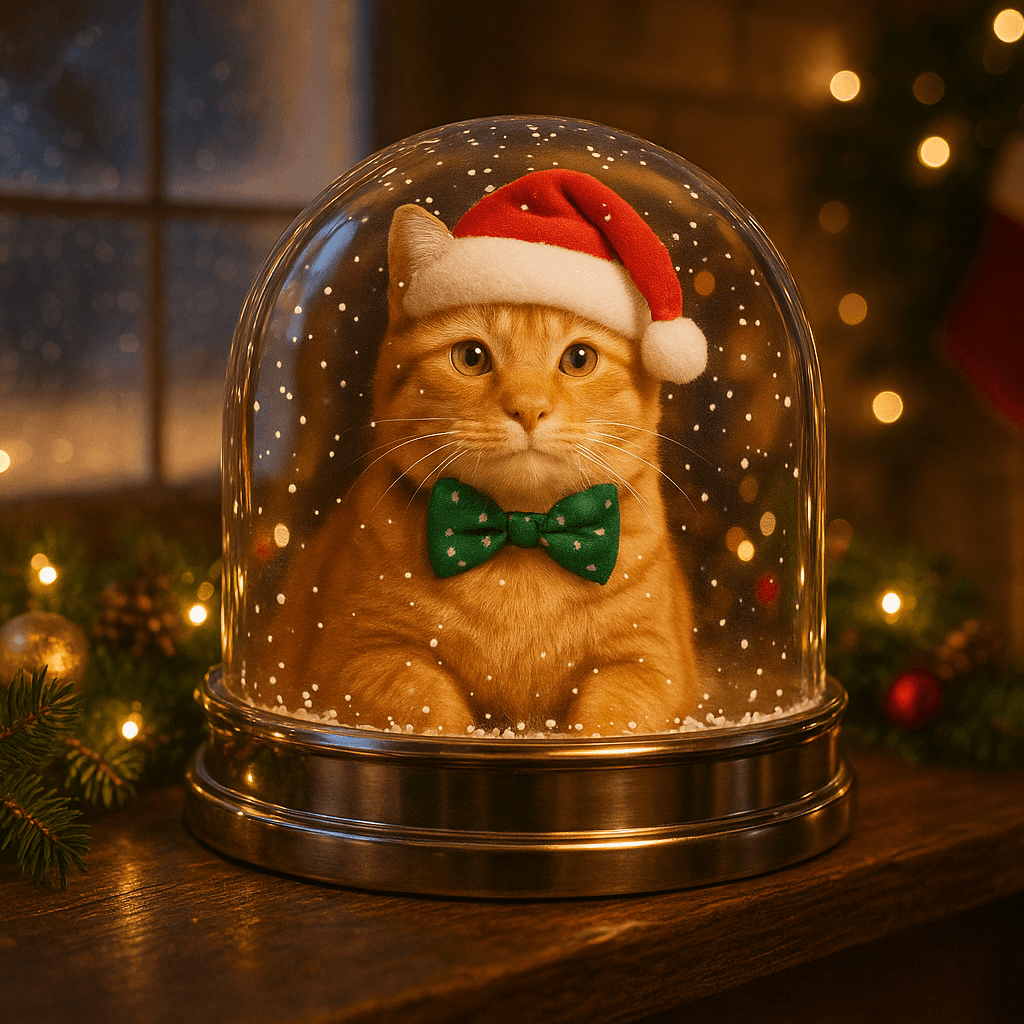 Pet Keepsake Snow Globe Ornament - Unique Gift for Animal Lovers