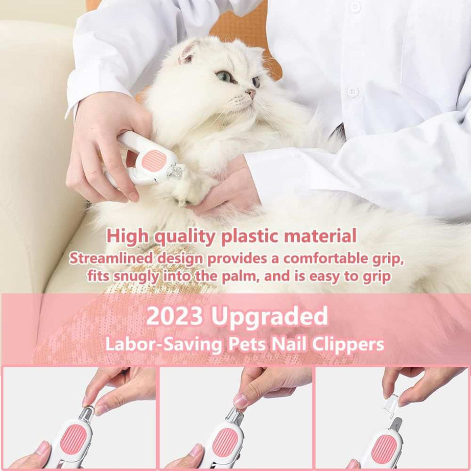 LED Pet Nail Clippers - Professional Dog Cat Nail Trimmers with Safety Guard