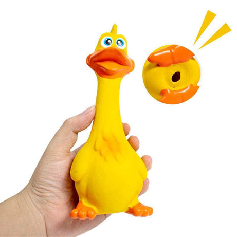 Screaming Chicken Dog Toys Set - 3 Pack Squeaky Latex Interactive Chew Toys