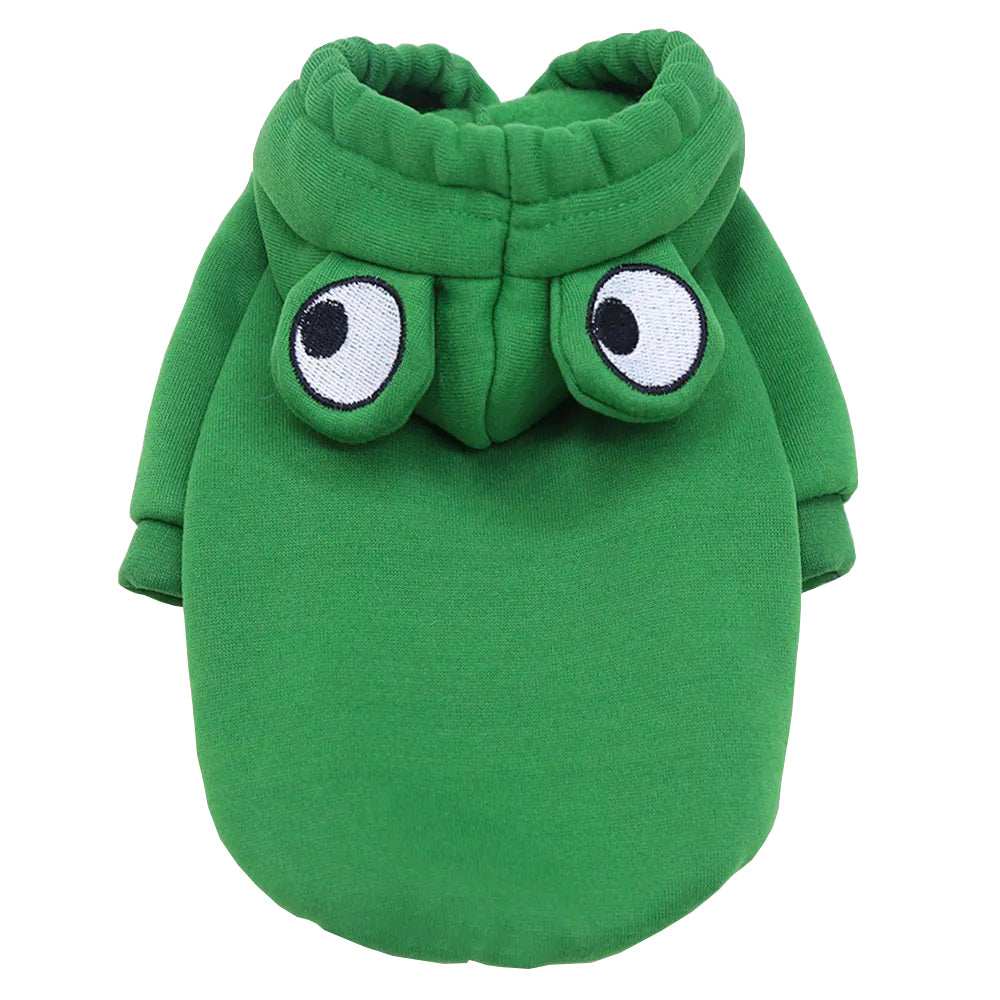 Adorable Frog Halloween Costume Hoodie - Soft Warm Pet Sweatshirt