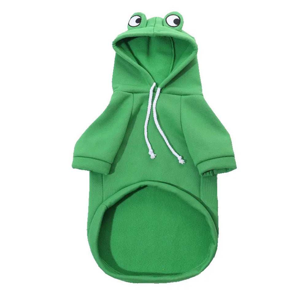 Adorable Frog Halloween Costume Hoodie - Soft Warm Pet Sweatshirt