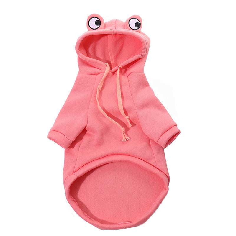 Adorable Frog Halloween Costume Hoodie - Soft Warm Pet Sweatshirt