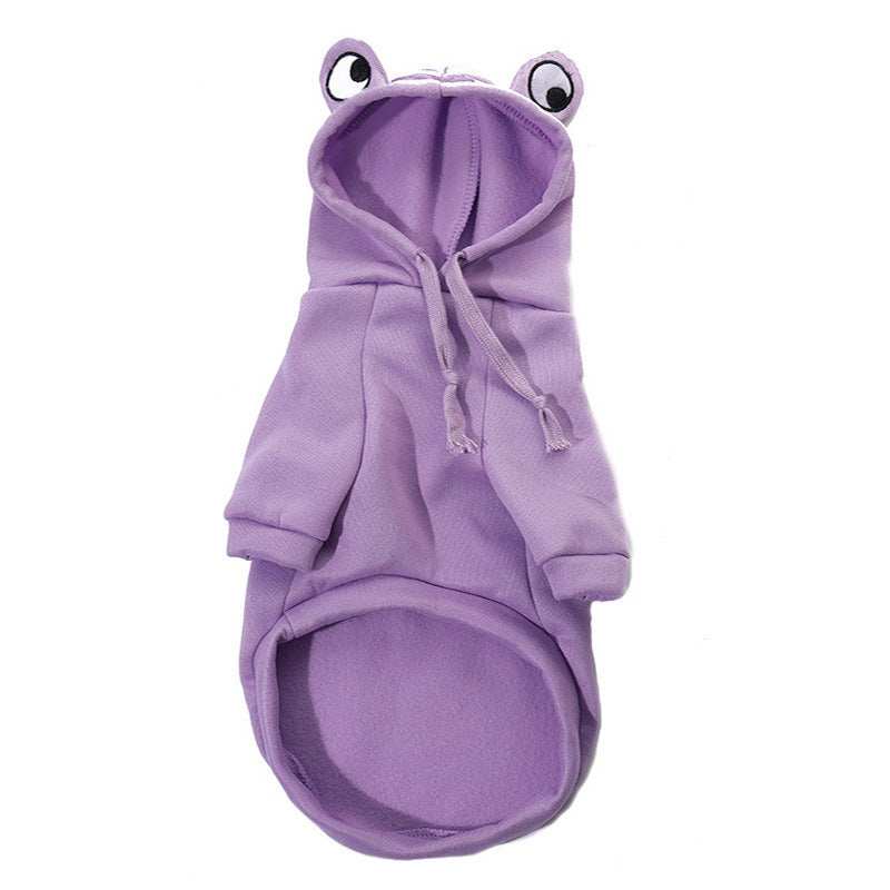 Adorable Frog Halloween Costume Hoodie - Soft Warm Pet Sweatshirt