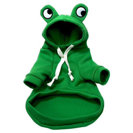 Adorable Frog Halloween Costume Hoodie - Soft Warm Pet Sweatshirt