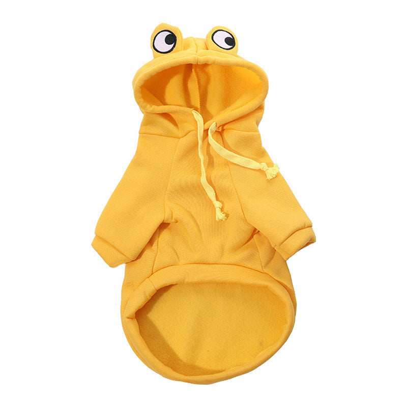 Adorable Frog Halloween Costume Hoodie - Soft Warm Pet Sweatshirt