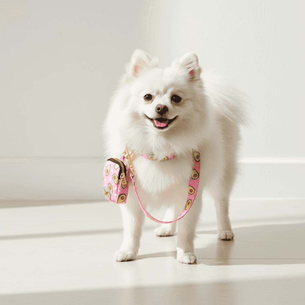 Dog Leash with Poop Bag Holder - Matching Set