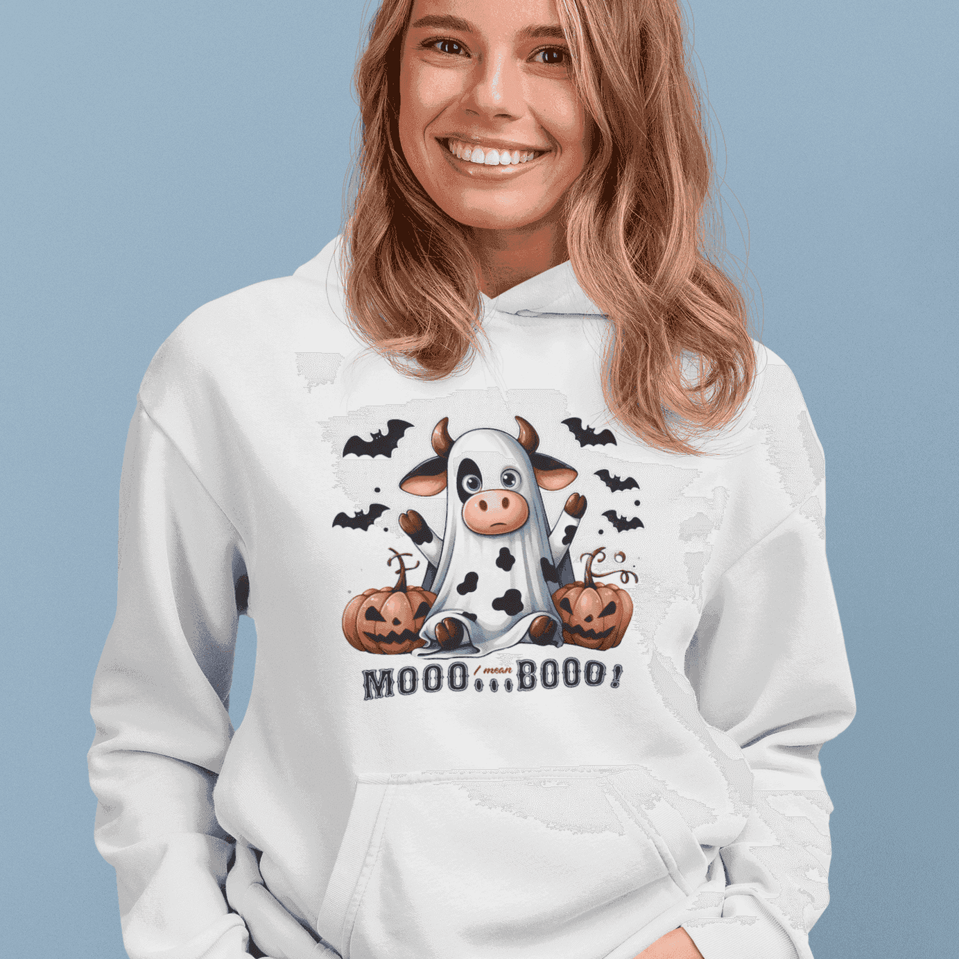 Mooo Cow Hoodie - Soft Fleece Unisex Sweatshirt