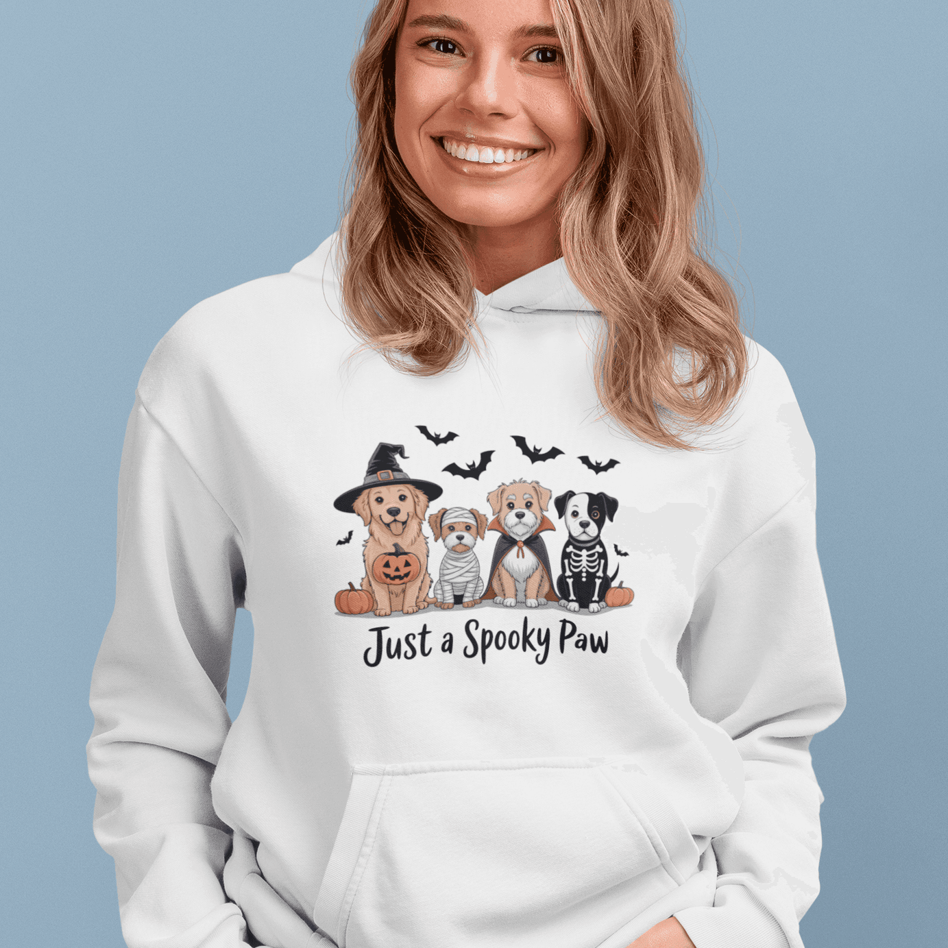 Halloween Just A Spooky Paw Hoodie Sweatshirt