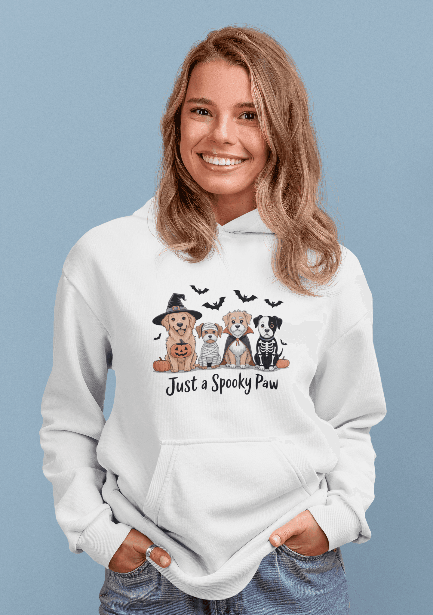 Halloween Just A Spooky Paw Hoodie Sweatshirt