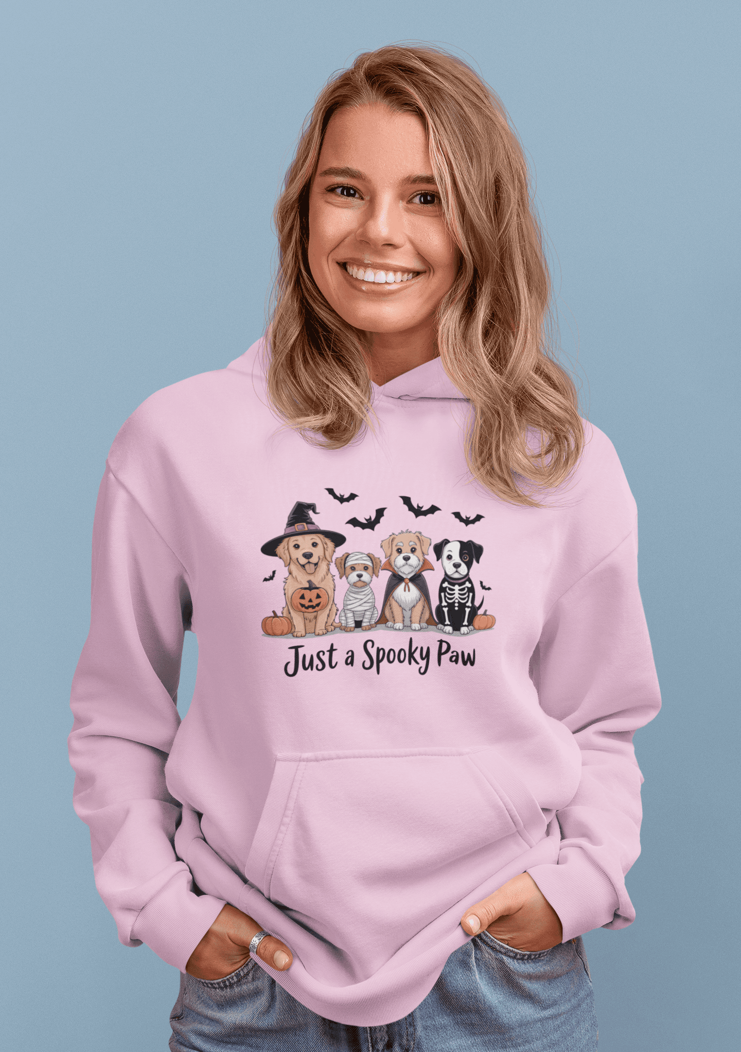 Halloween Just A Spooky Paw Hoodie Sweatshirt