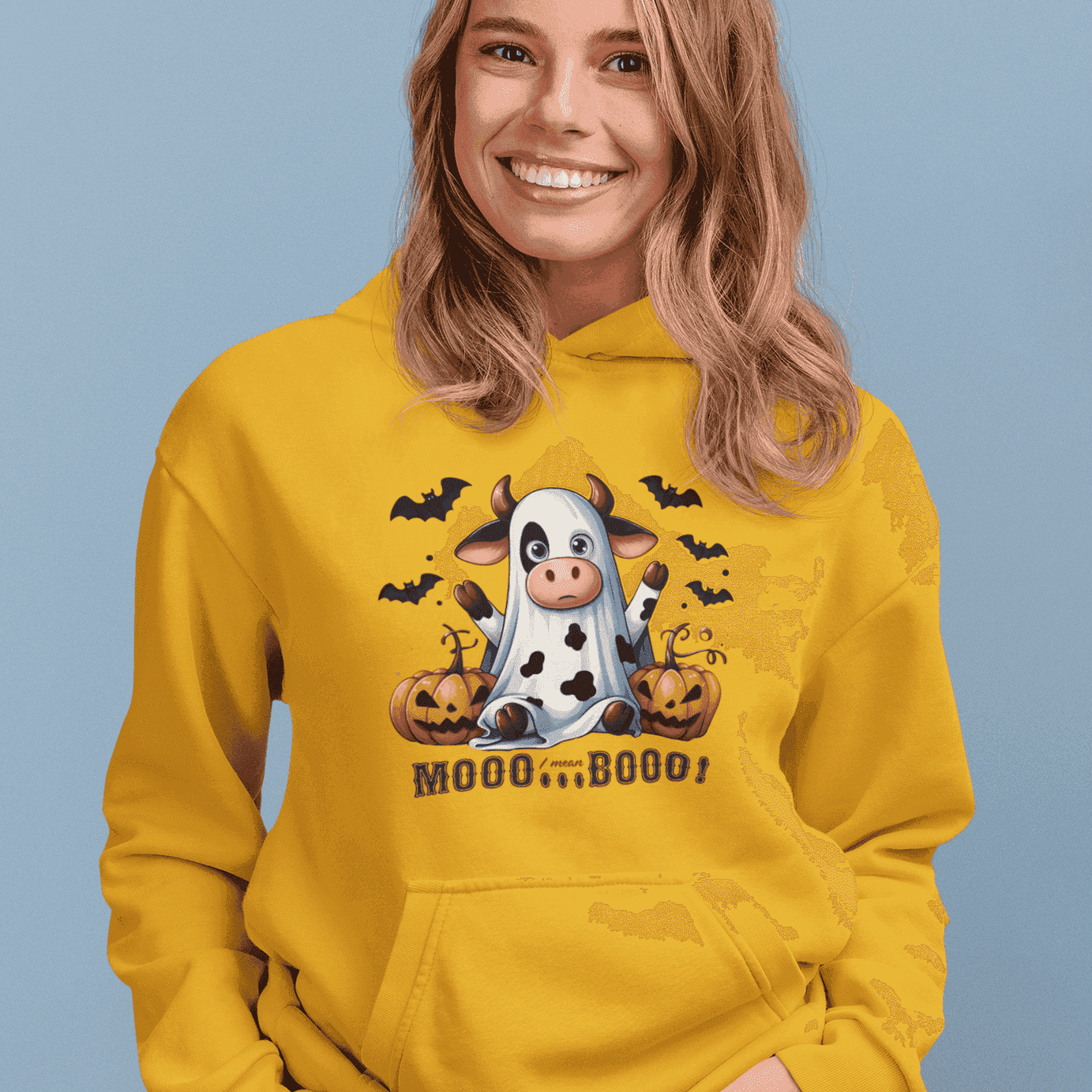 Mooo Cow Hoodie - Soft Fleece Unisex Sweatshirt